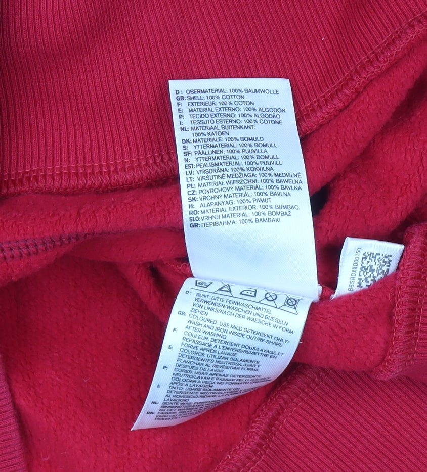 Adidas Women's Red Pullover Hoodie Jumper Size 10