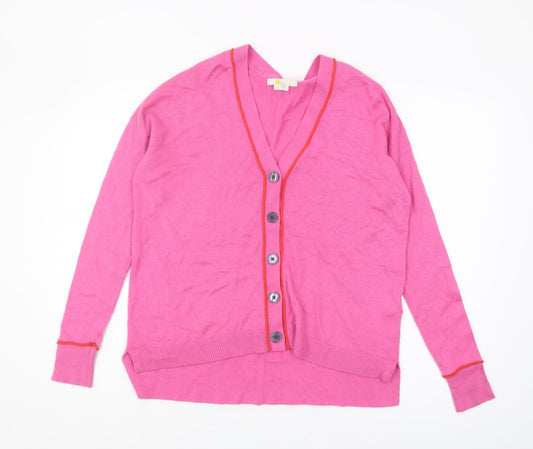 Boden Women's Pink Cardigan UK 6 Buttoned Lightweight