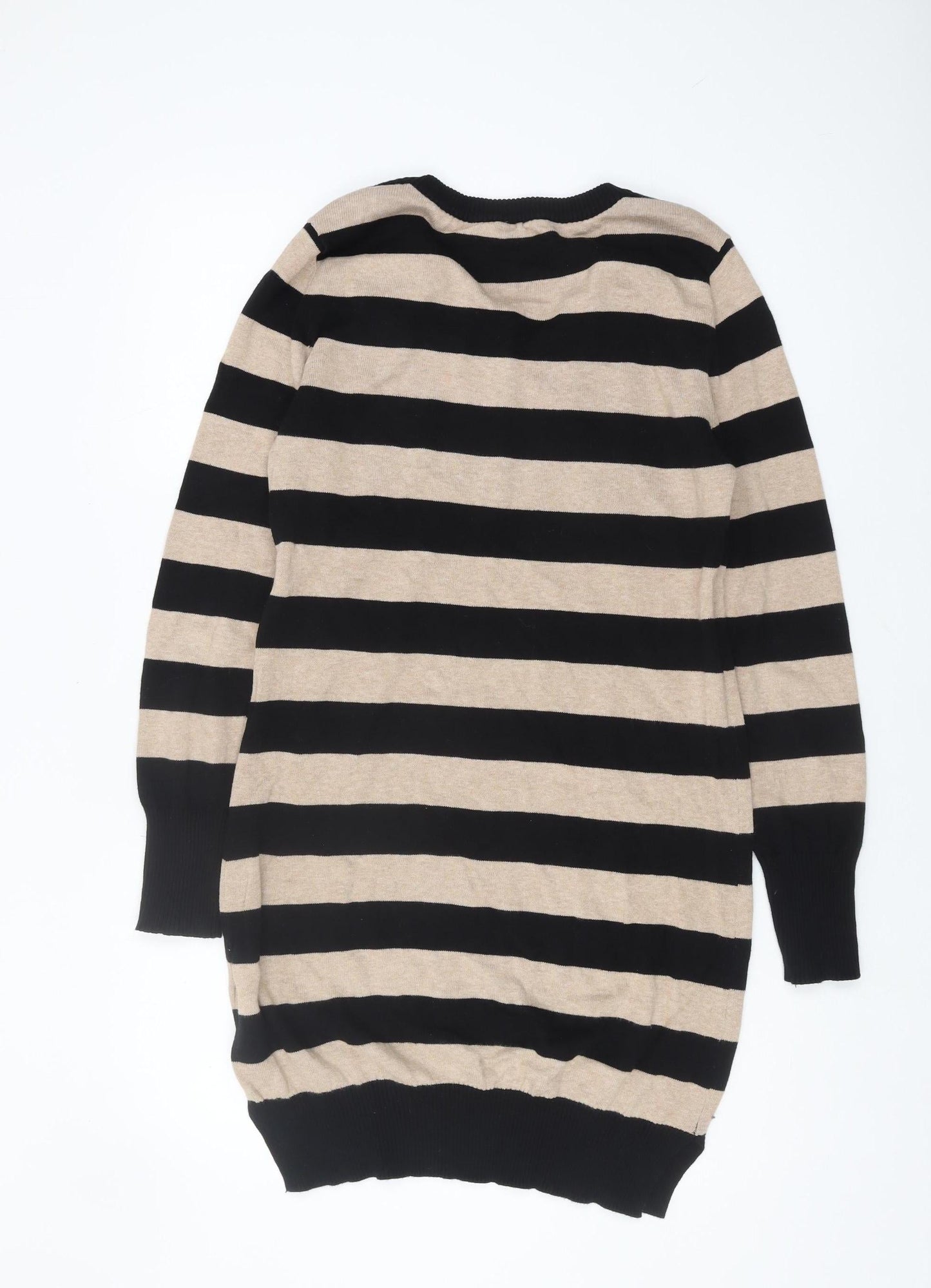 Seraphine Women's Black Beige Striped Pullover Jumper XS