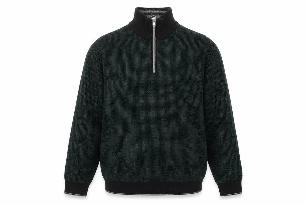 Marks and Spencer Men's Medium Green High Neck Jumper