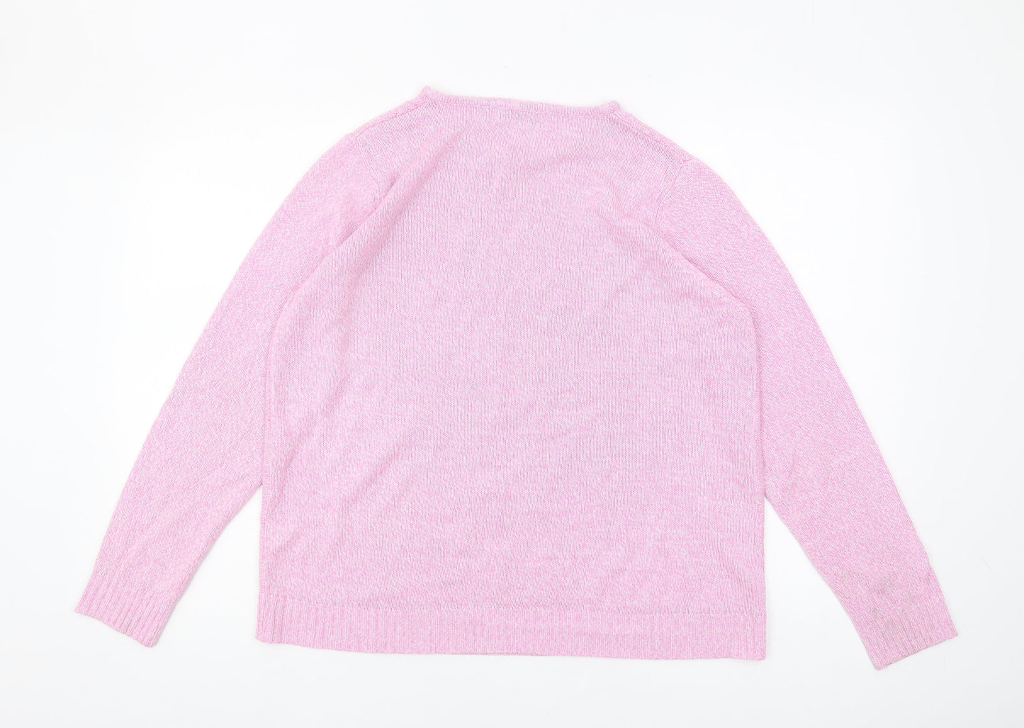 Honor Millburn Women's Pink Cable-Knit Pullover Jumper Size L