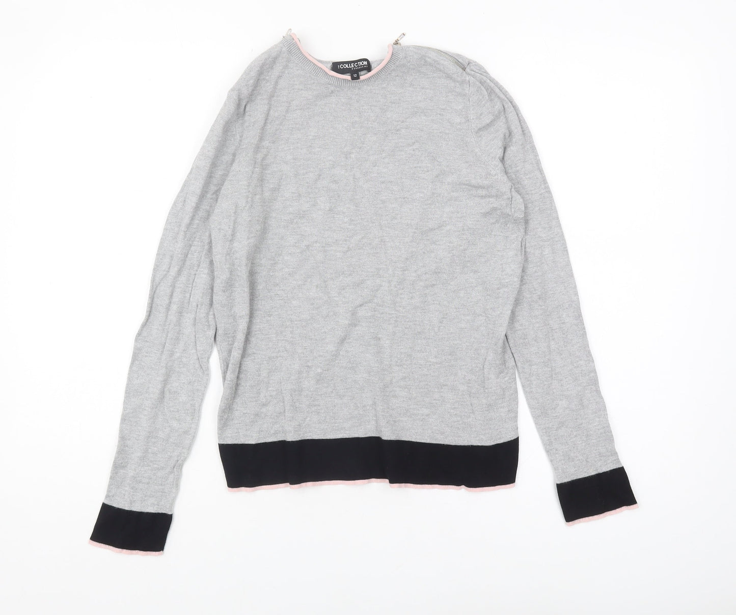 Debenhams Women's Grey Pullover Jumper Size 12