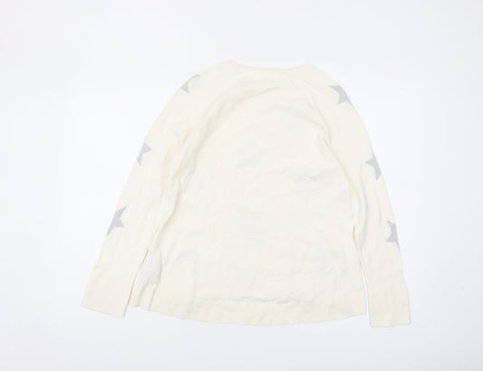 GAP Kids Ivory Star Pullover Jumper, Girls Size 14, Cotton