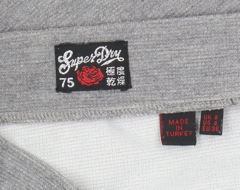 SuperDry Women's Grey Skater Skirt Size 8