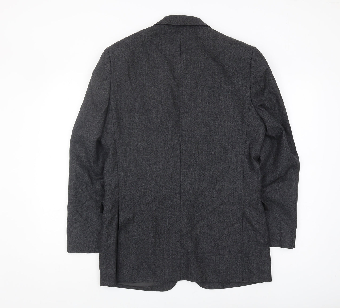 Jaeger Men's Grey 38R Wool Blazer Jacket
