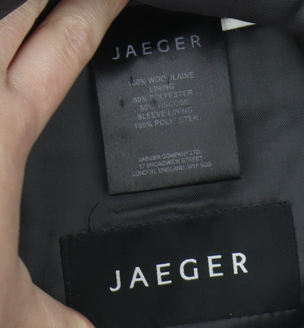 Jaeger Men's Grey 38R Wool Blazer Jacket