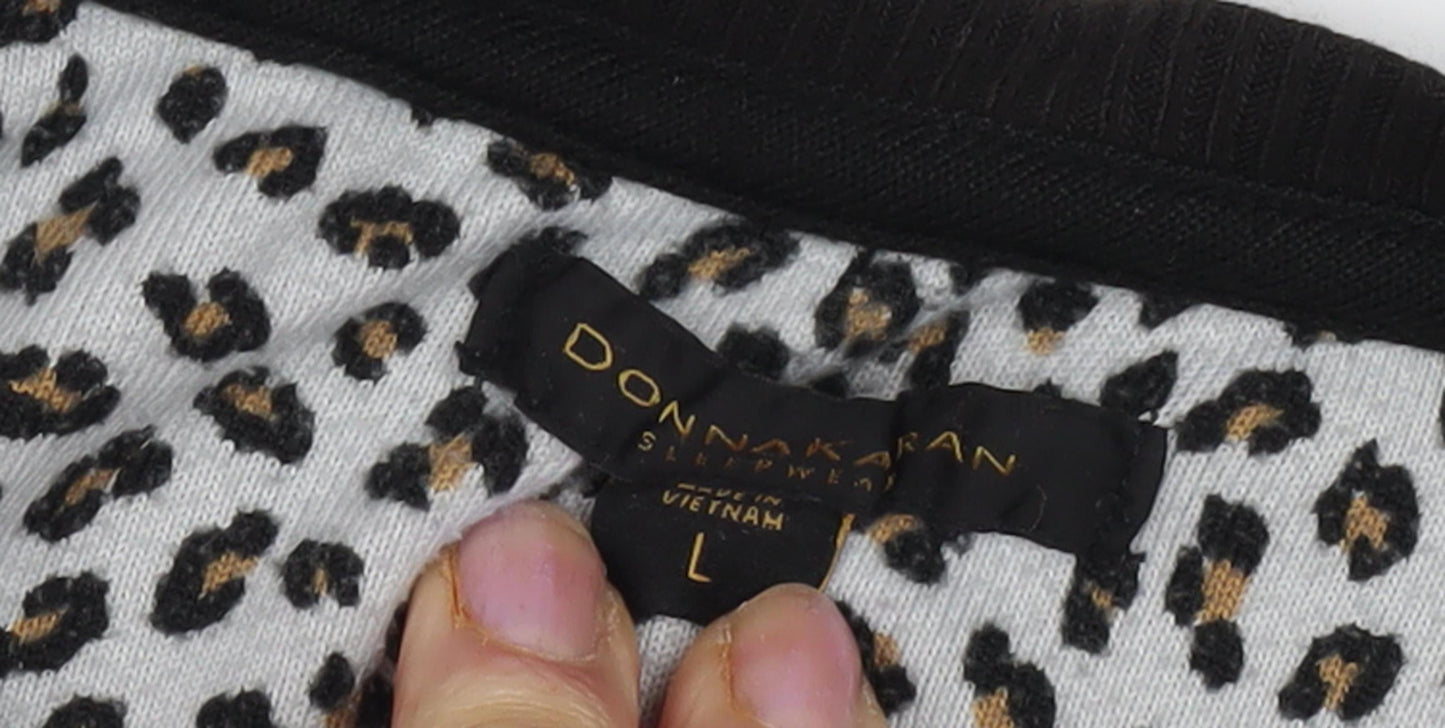 Donna Karan Women's Multicoloured Animal Print Blouse L