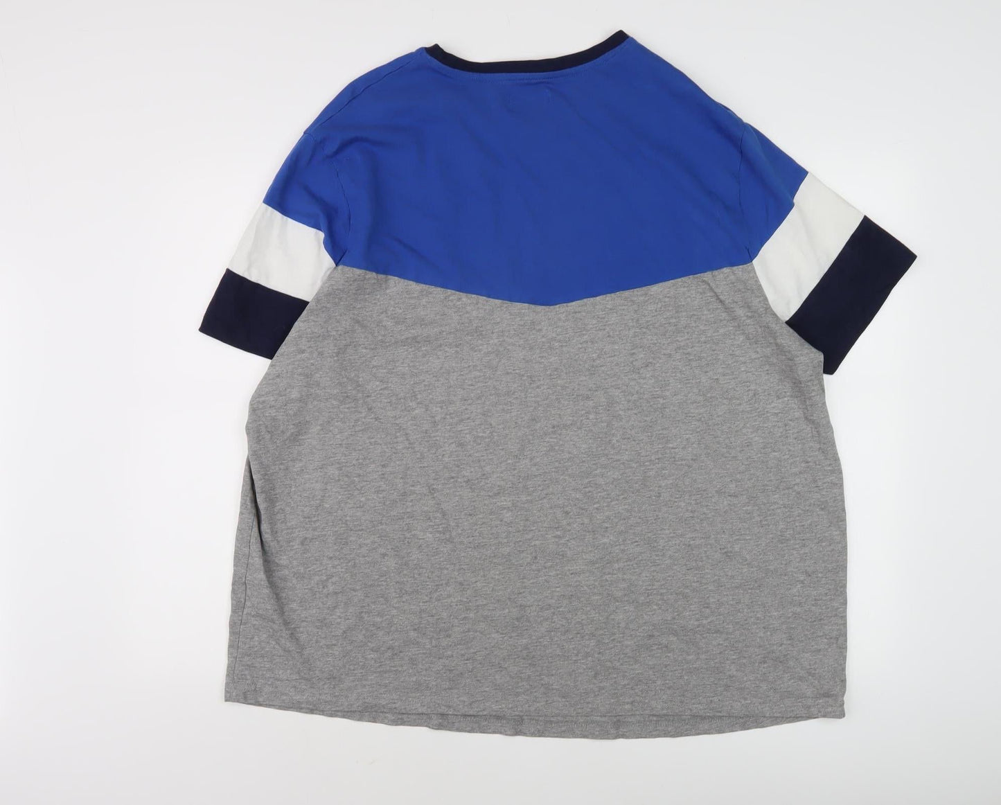 Jacamo Men's 2XL Colourblock T-Shirt Blue/Grey