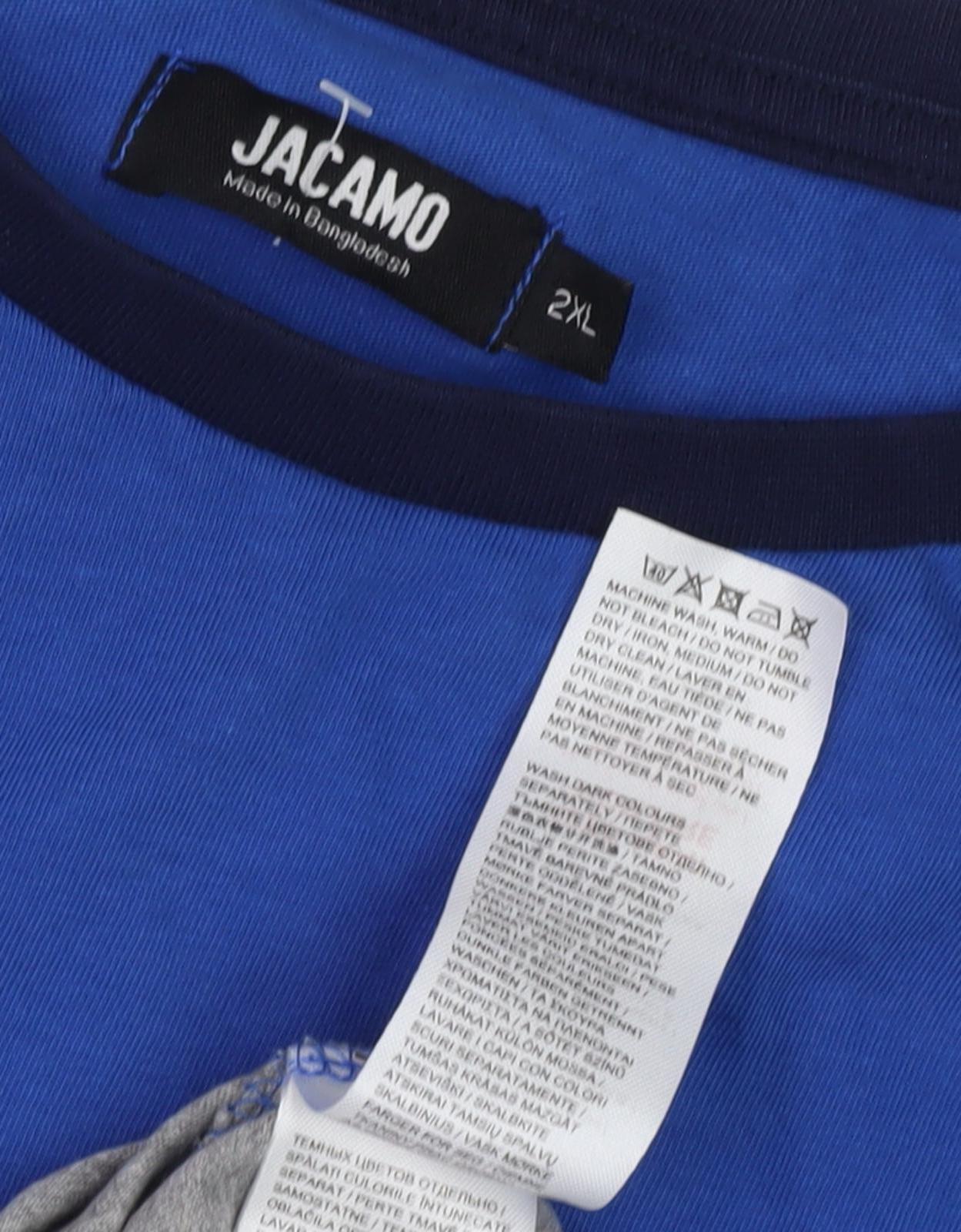 Jacamo Men's 2XL Colourblock T-Shirt Blue/Grey