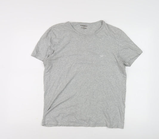 Emporio Armani Men's Grey Cotton T-Shirt M