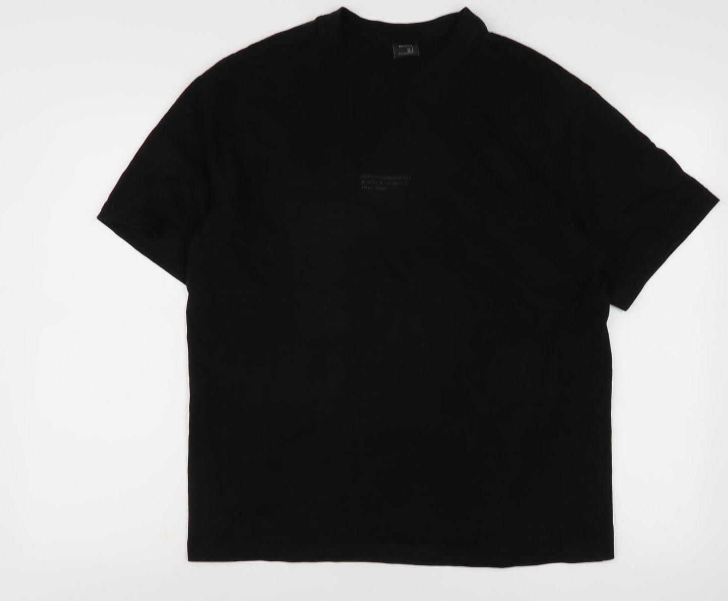 Bershka Men's Black S T-Shirt, Crew Neck, Short Sleeve
