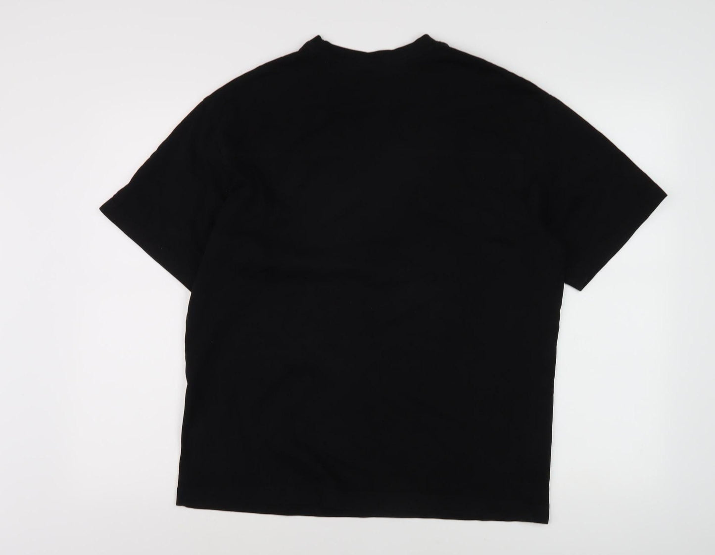 Bershka Men's Black S T-Shirt, Crew Neck, Short Sleeve