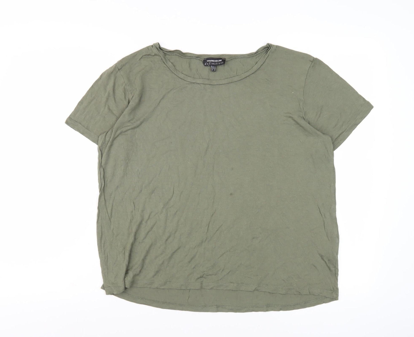 Warehouse Women’s Green Basic T-Shirt Size 16