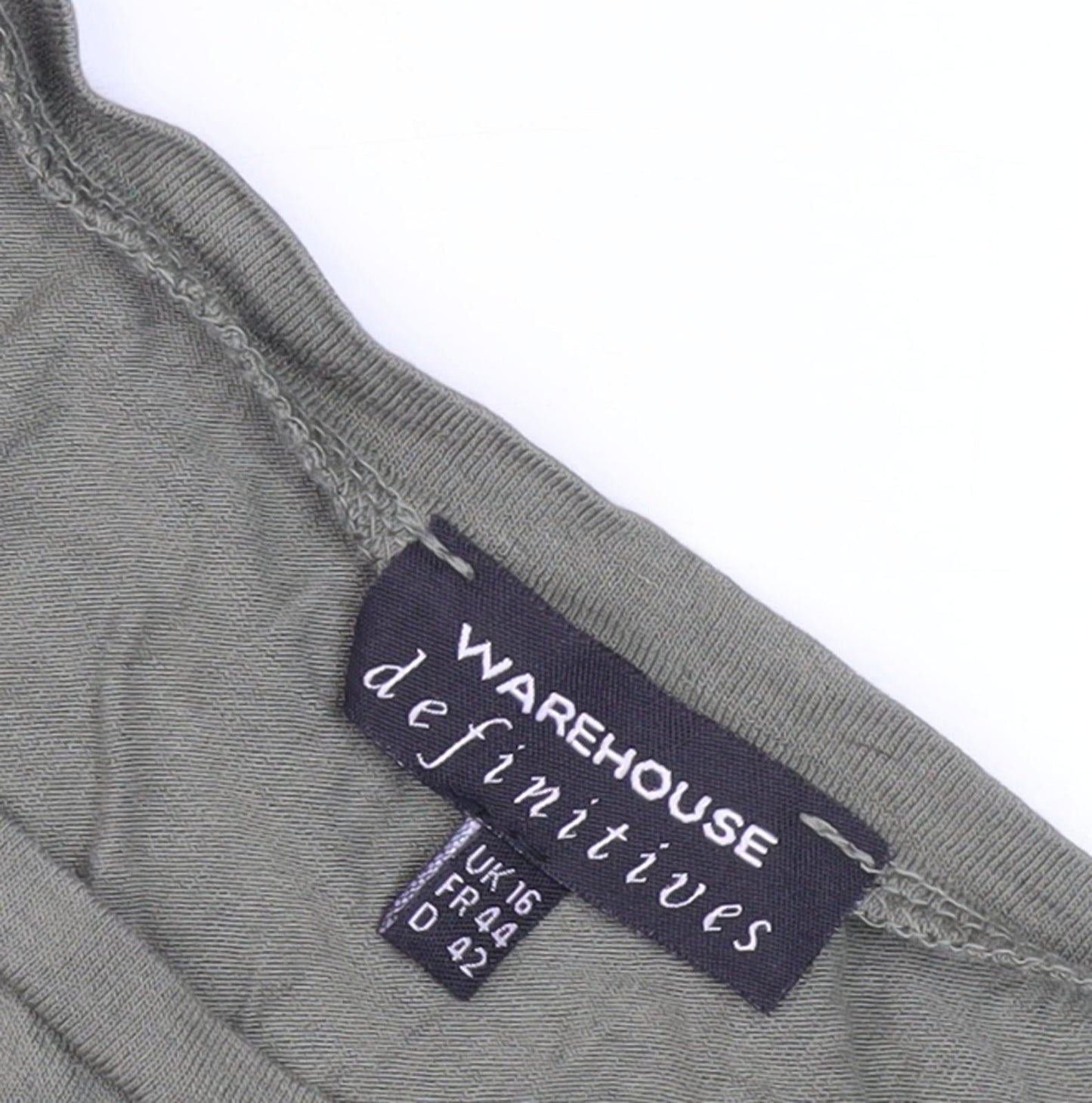 Warehouse Women’s Green Basic T-Shirt Size 16