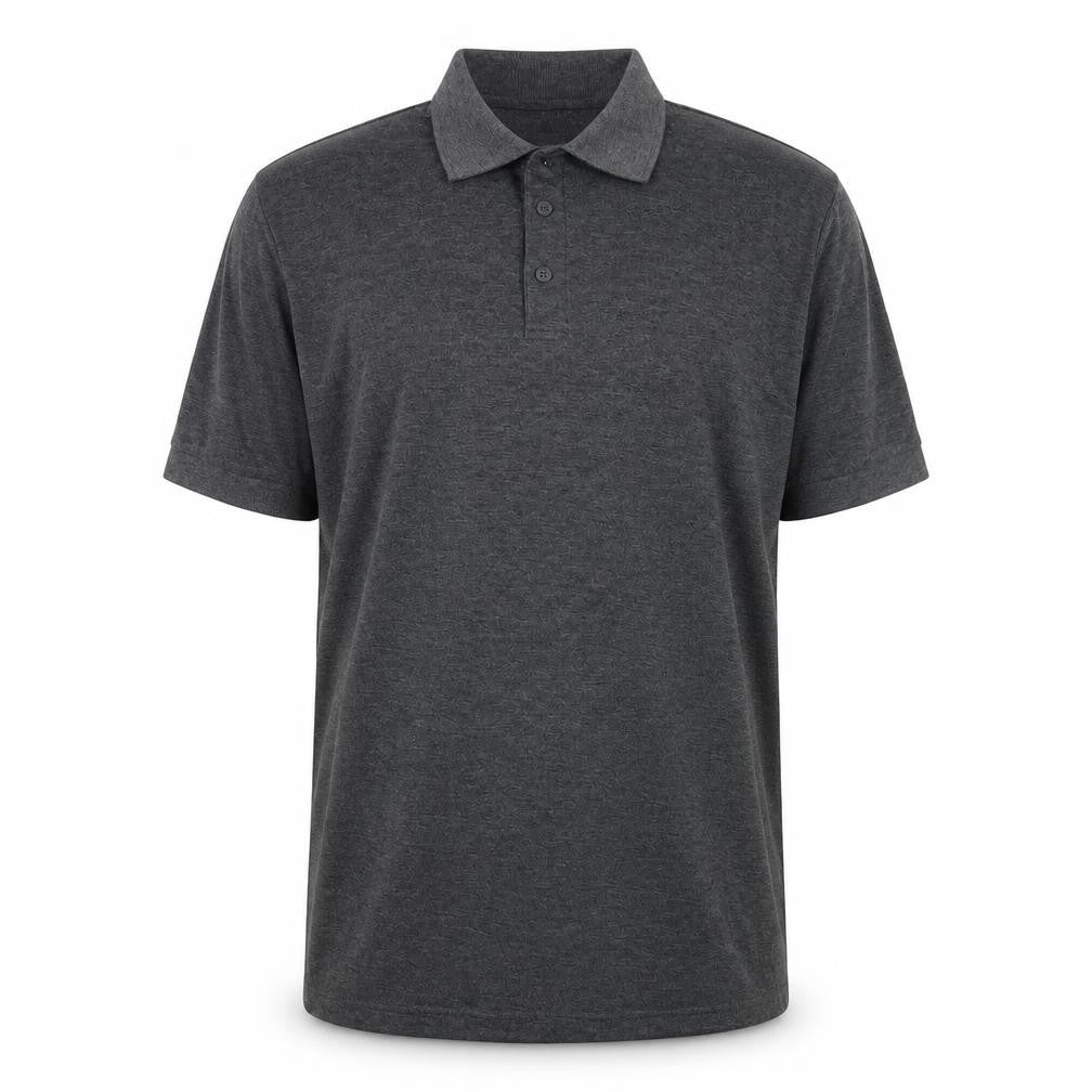 Zantos Men's Grey Polo Shirt L Solid Casual