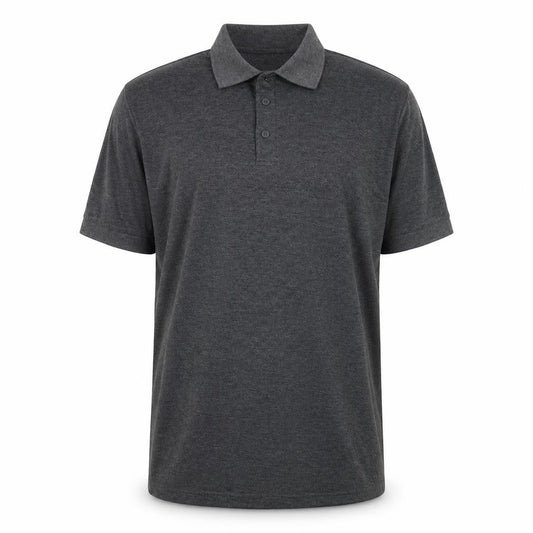 Zantos Men's Grey Polo Shirt L Solid Casual
