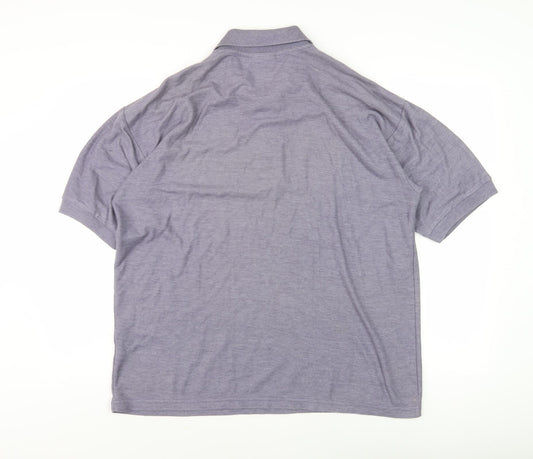 Zantos Men's Grey Short Sleeve Polo - Size L