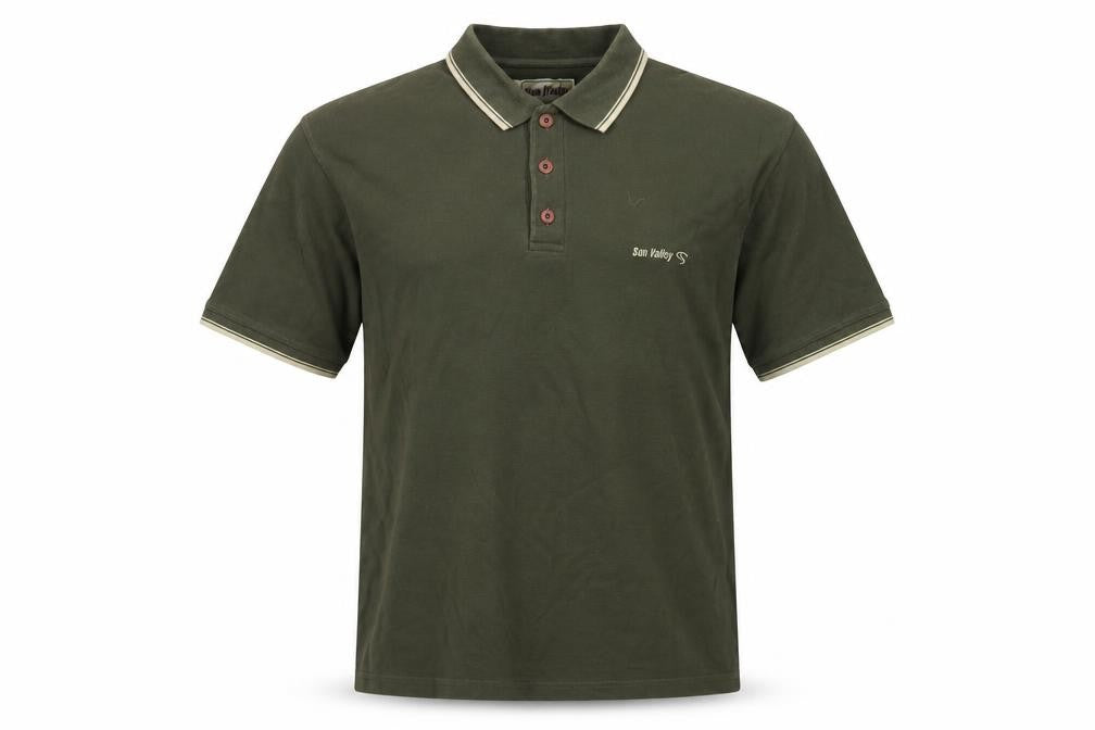 Sun Valley Men's Green Polo, Medium, Short Sleeve