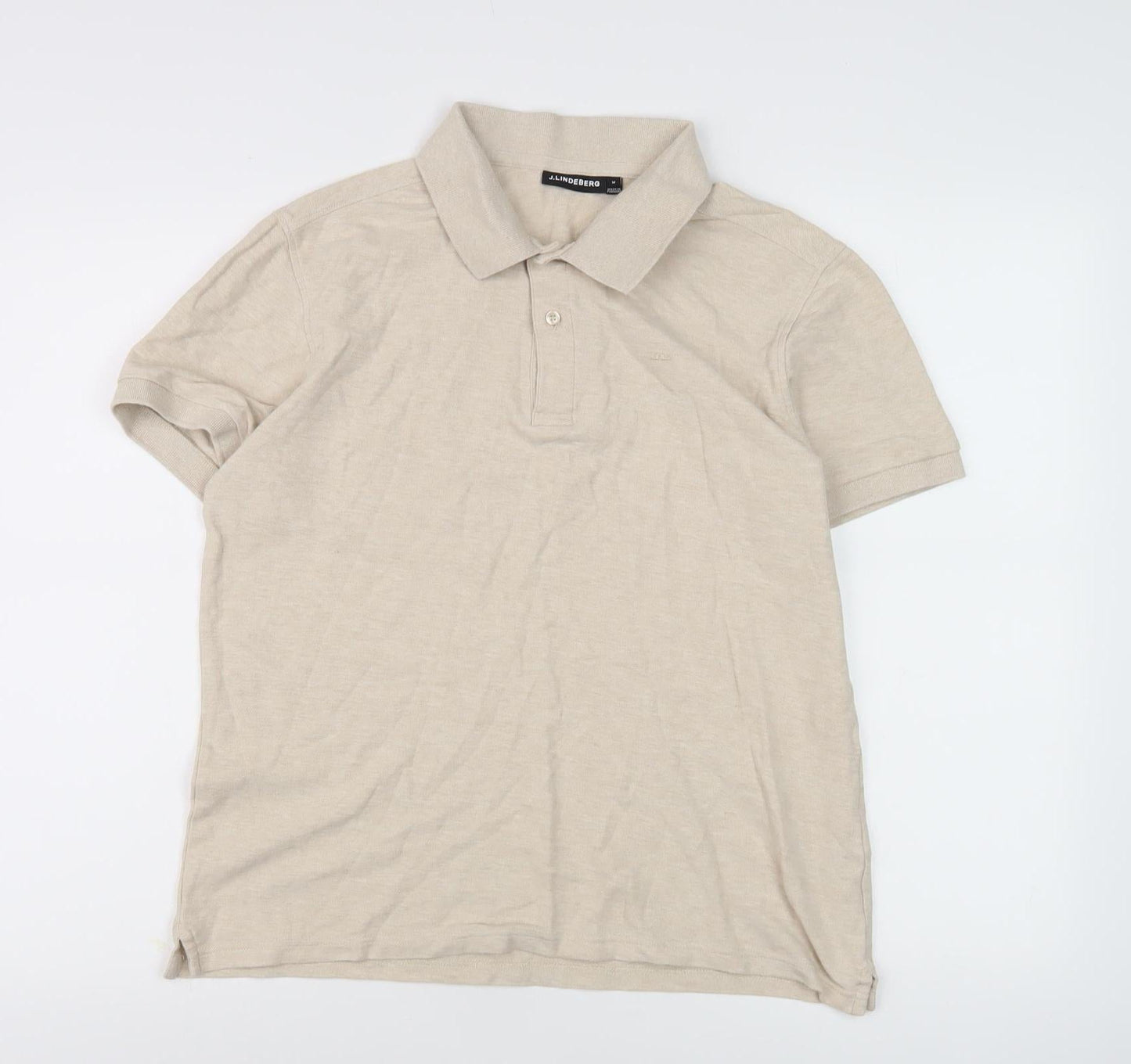 J.Lindeberg Unisex Beige Polo Shirt M Casual Wear