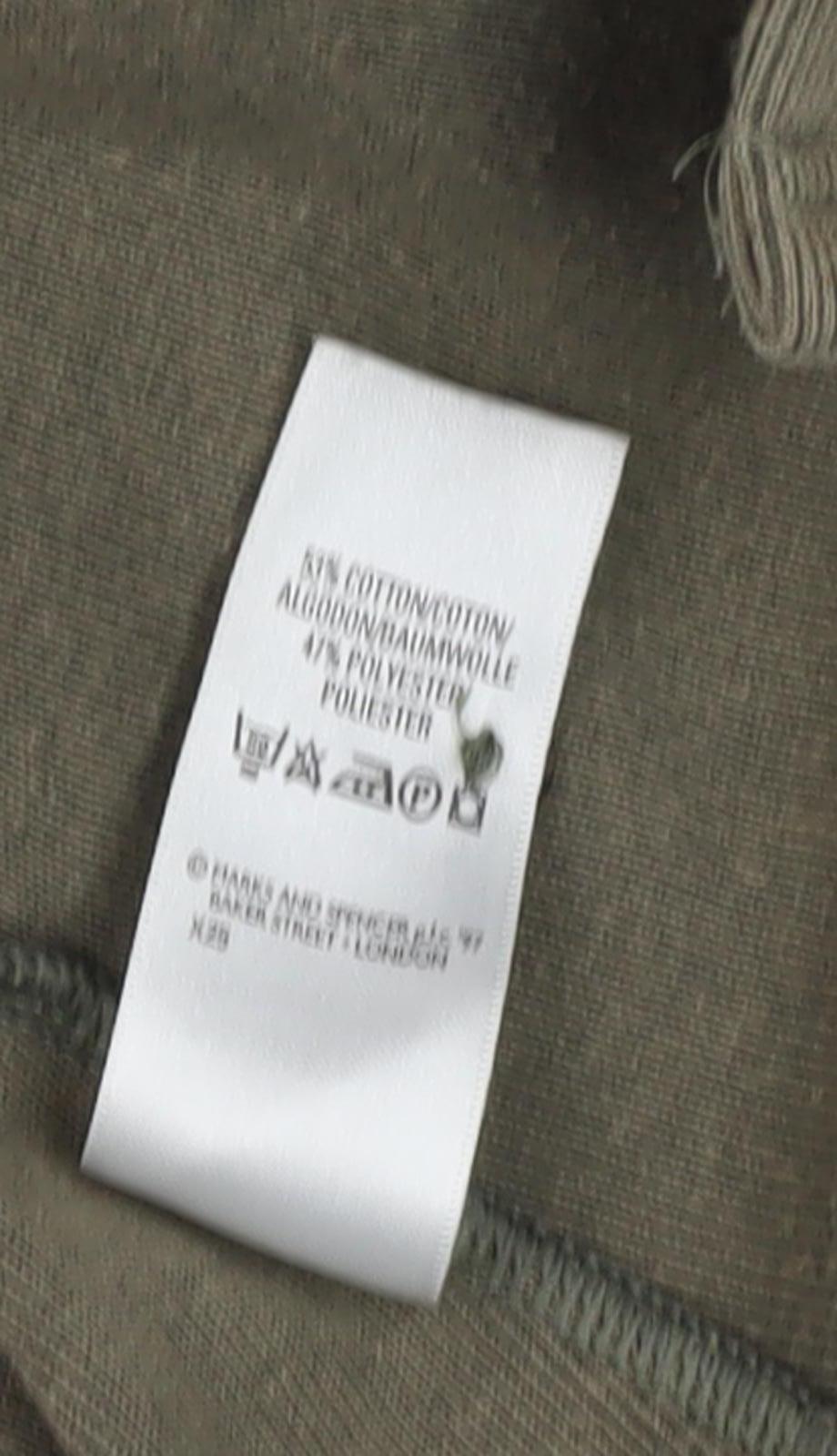 Marks and Spencer Green Button-Up Shirt, Size 12