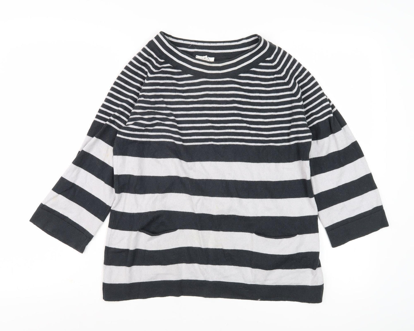 Thought Women's Striped Multicoloured Pullover Jumper Size 10