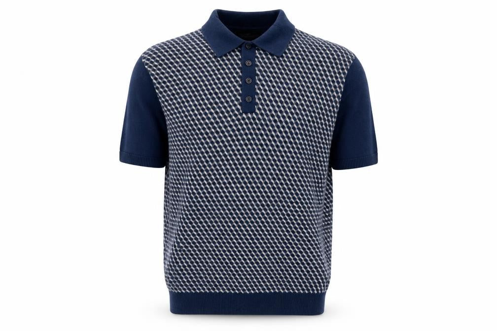 Marks and Spencer Men's Blue Henley Jumper L