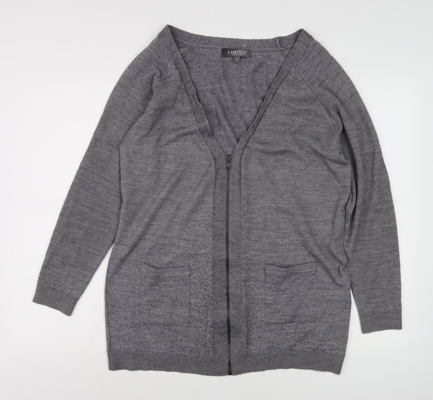 Limited Collection Grey Full Zip Women's Jumper Size 16