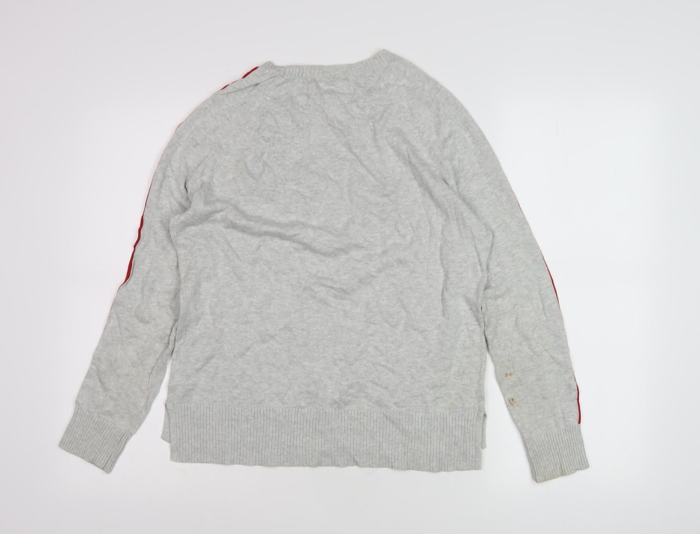 Hush Women’s Grey Rainbow Stripe Crew Neck Pullover XS