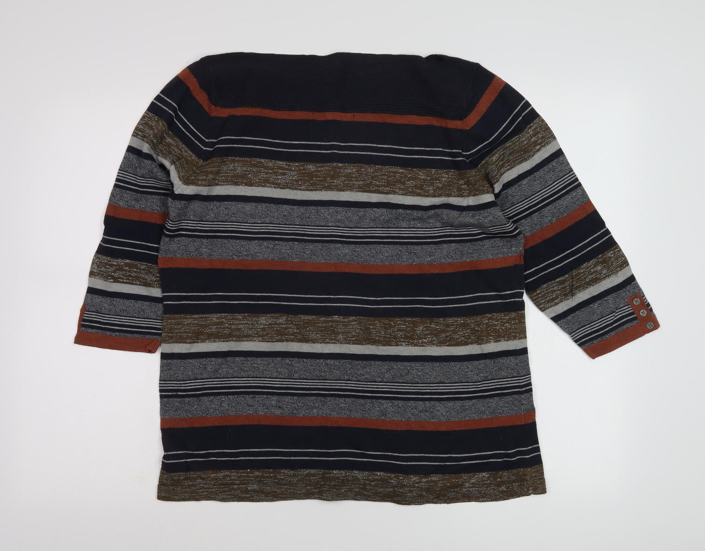 Next Women's Multicoloured Striped T-Shirt Size 18