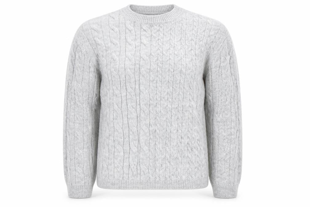 Marks and Spencer Grey Cable-Knit Jumper S