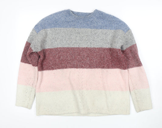 Fat Face Women's Multicoloured Crew Neck Jumper