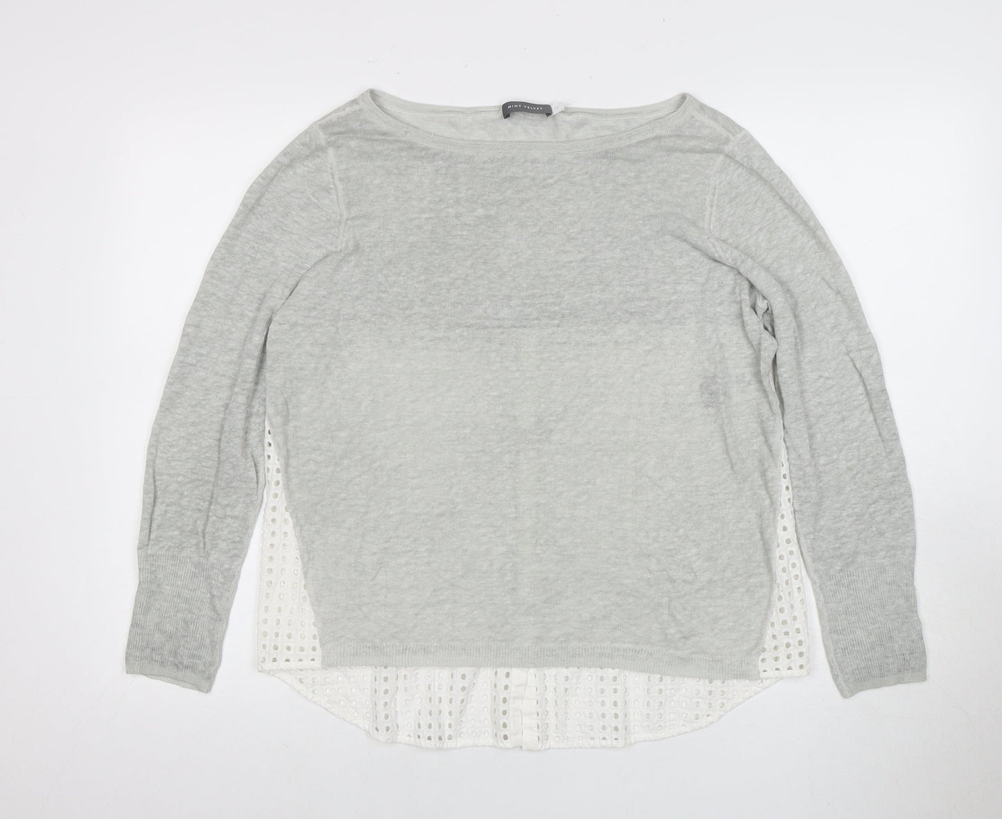Mint Velvet Women's Grey Knit Top Size 14