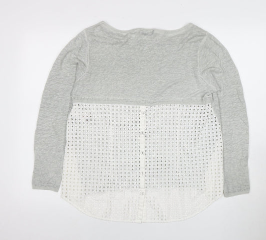 Mint Velvet Women's Grey Knit Top Size 14