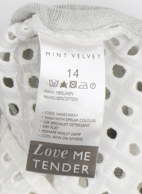 Mint Velvet Women's Grey Knit Top Size 14