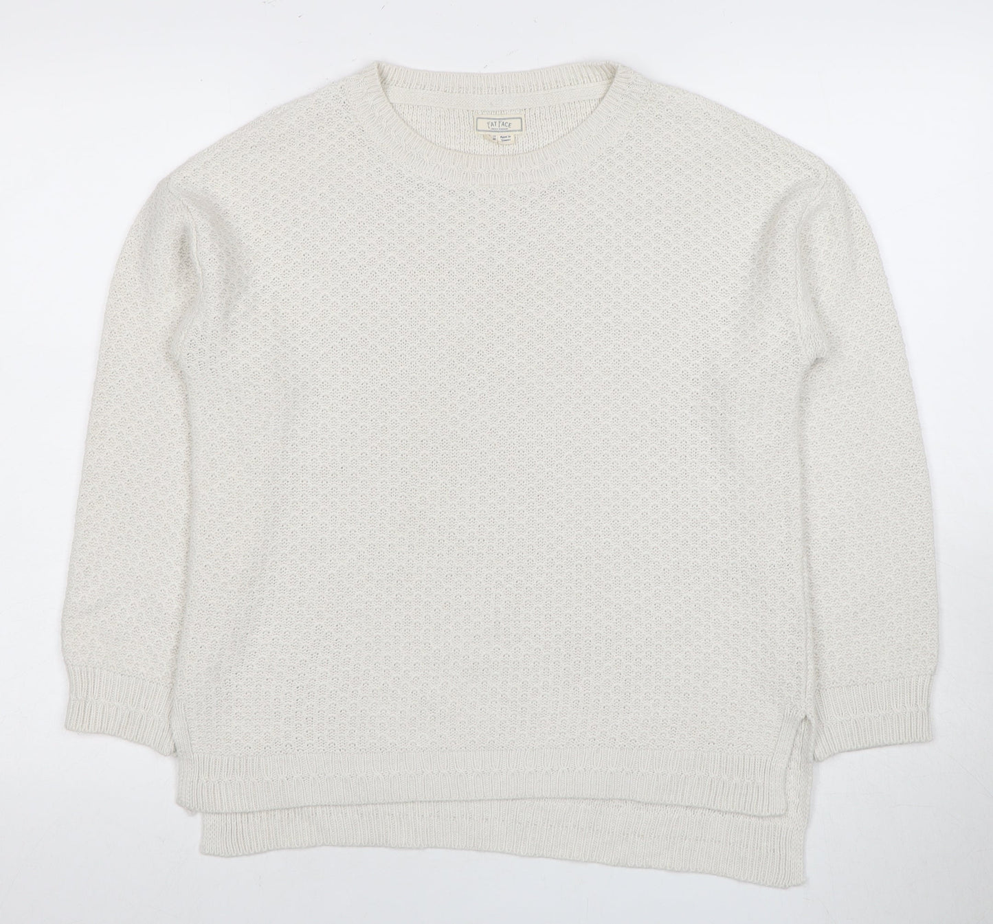 Fat Face Women's White Pullover Jumper Size 10