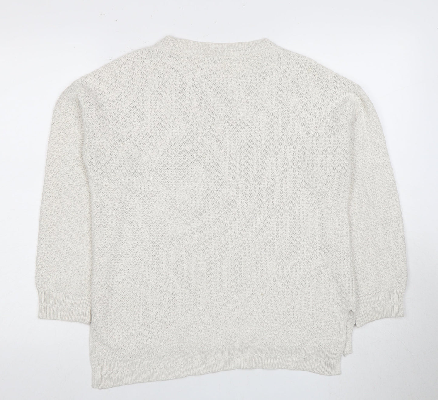 Fat Face Women's White Pullover Jumper Size 10