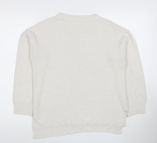 Fat Face Women's White Pullover Jumper Size 10