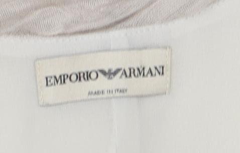 Emporio Armani Women's Ivory Silk Tie Blouse Size 16