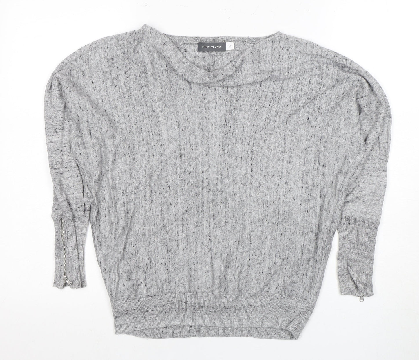 Mint Velvet Women's Grey XS Pullover Zip Jumper
