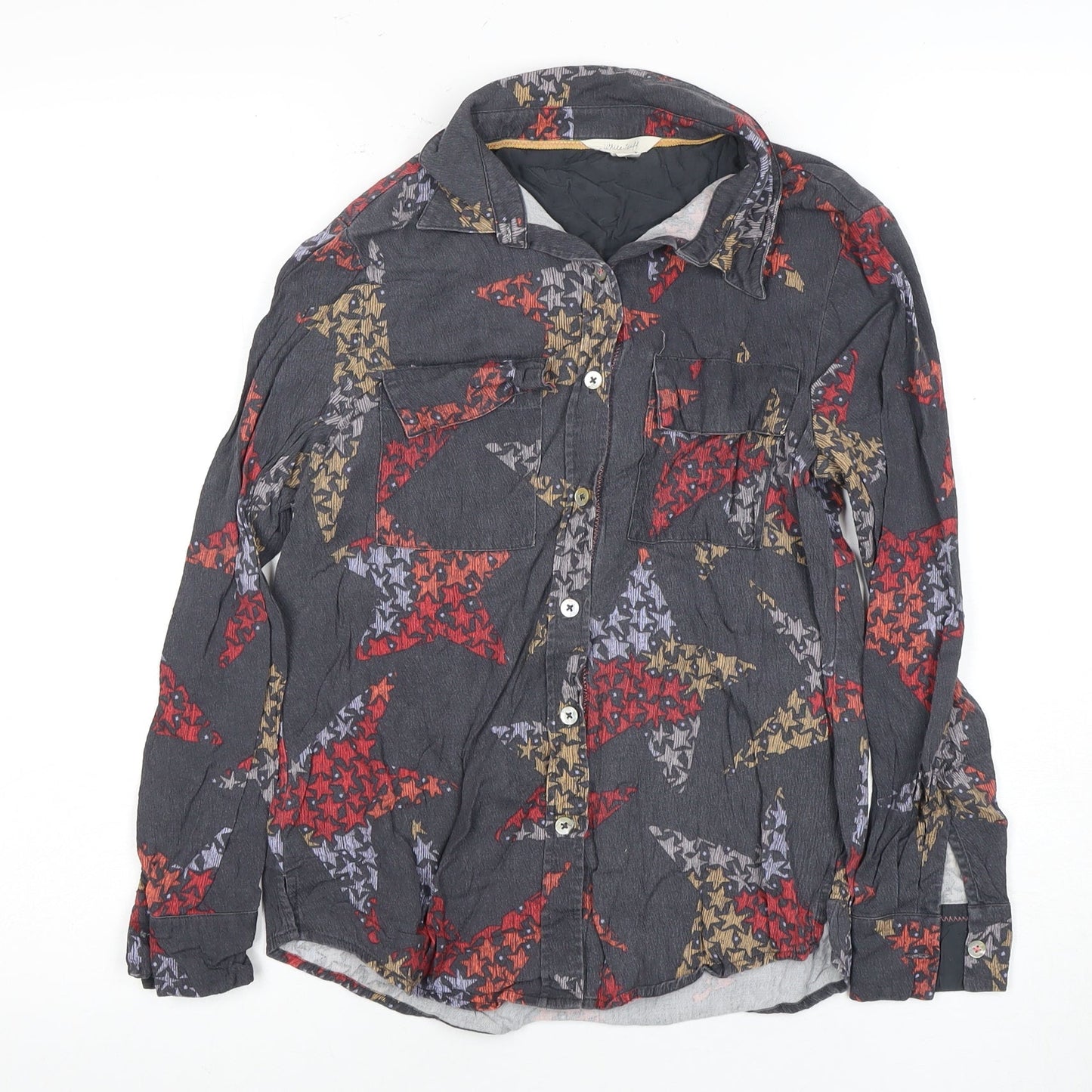 White Stuff Women's Multicoloured Button-Up Shirt UK 8