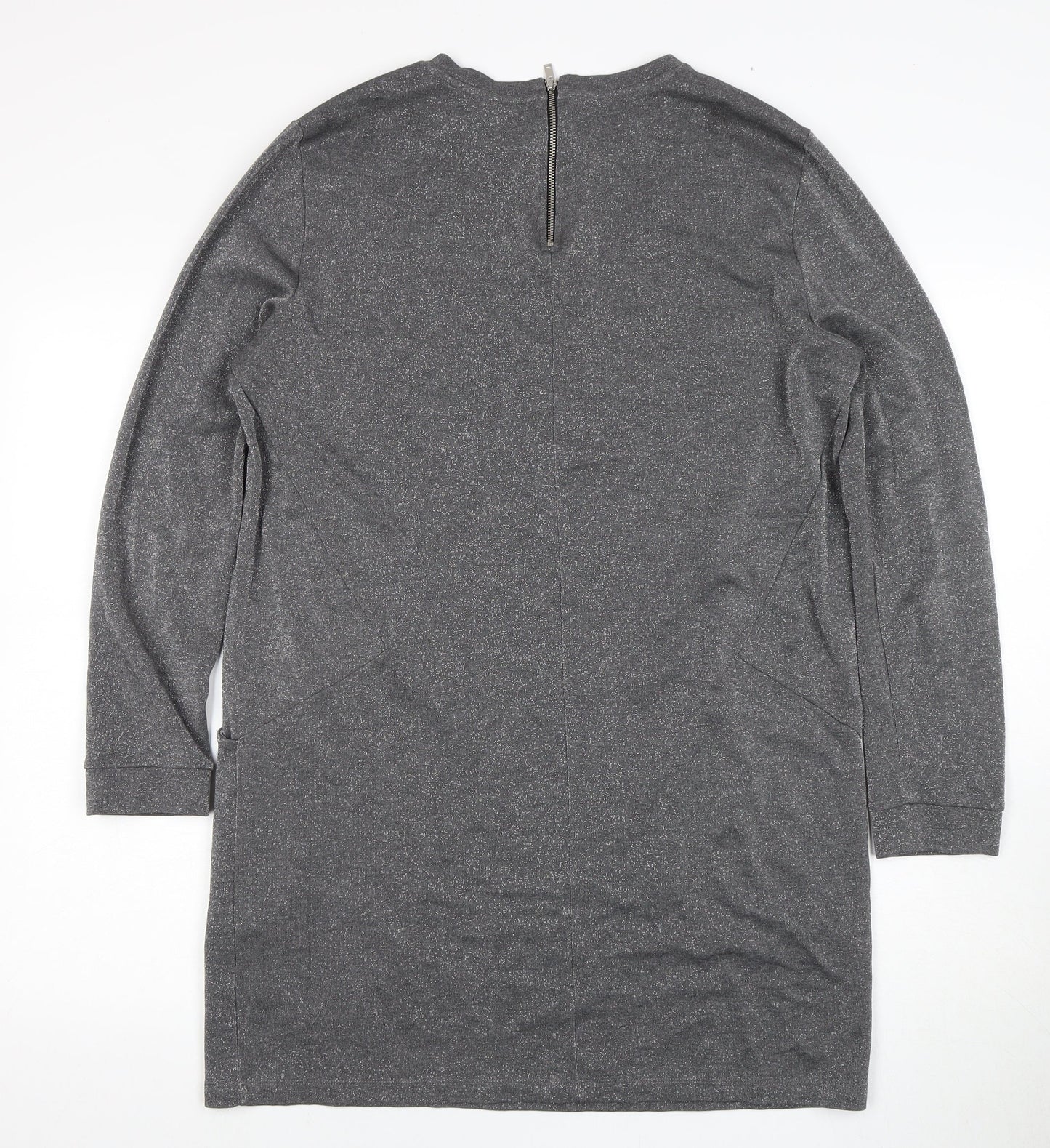 Oliver Bonas Women's Grey Shift Dress Size 14