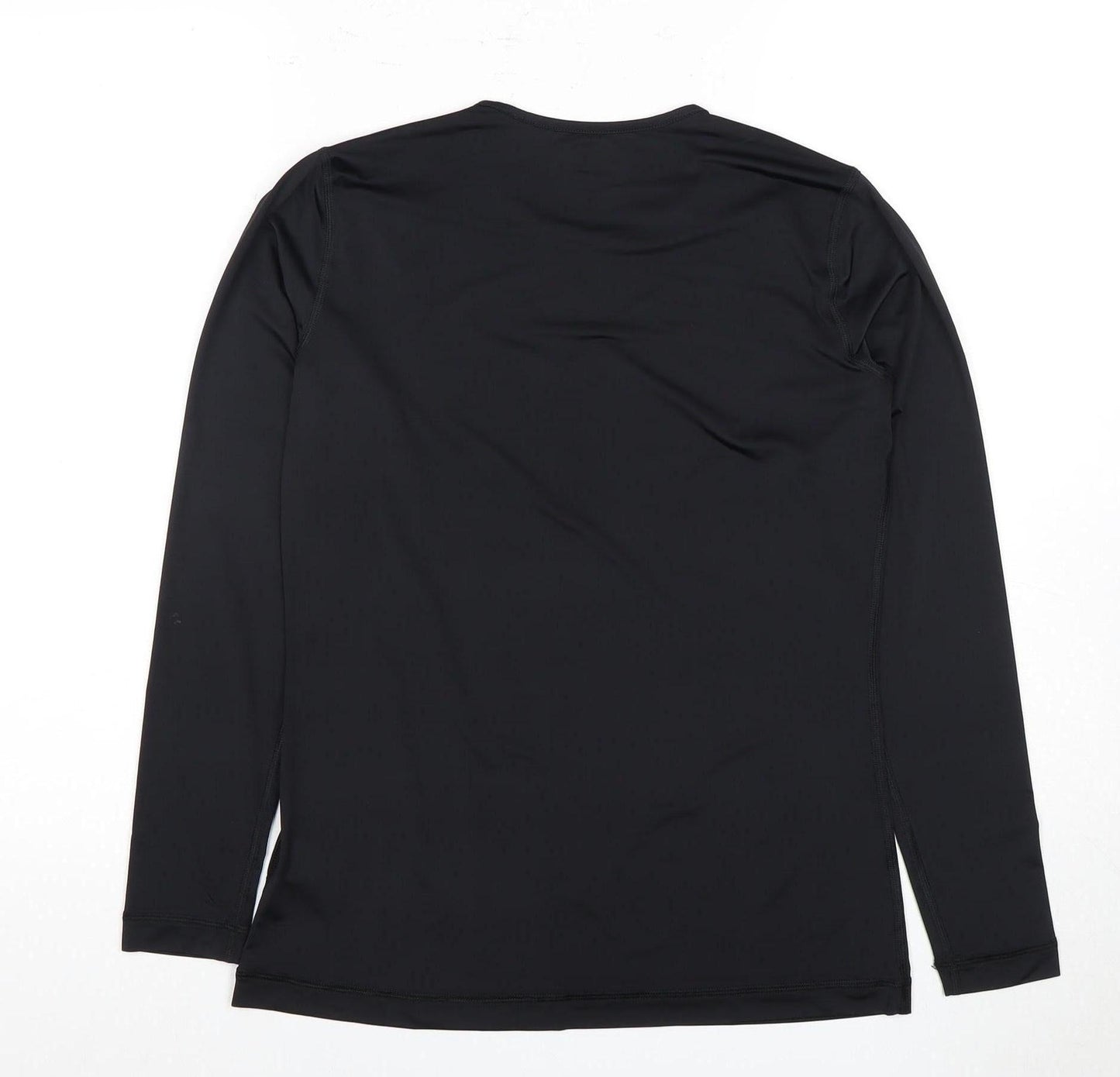 Lands' End Women's Black Crew Neck Long Sleeve Top S