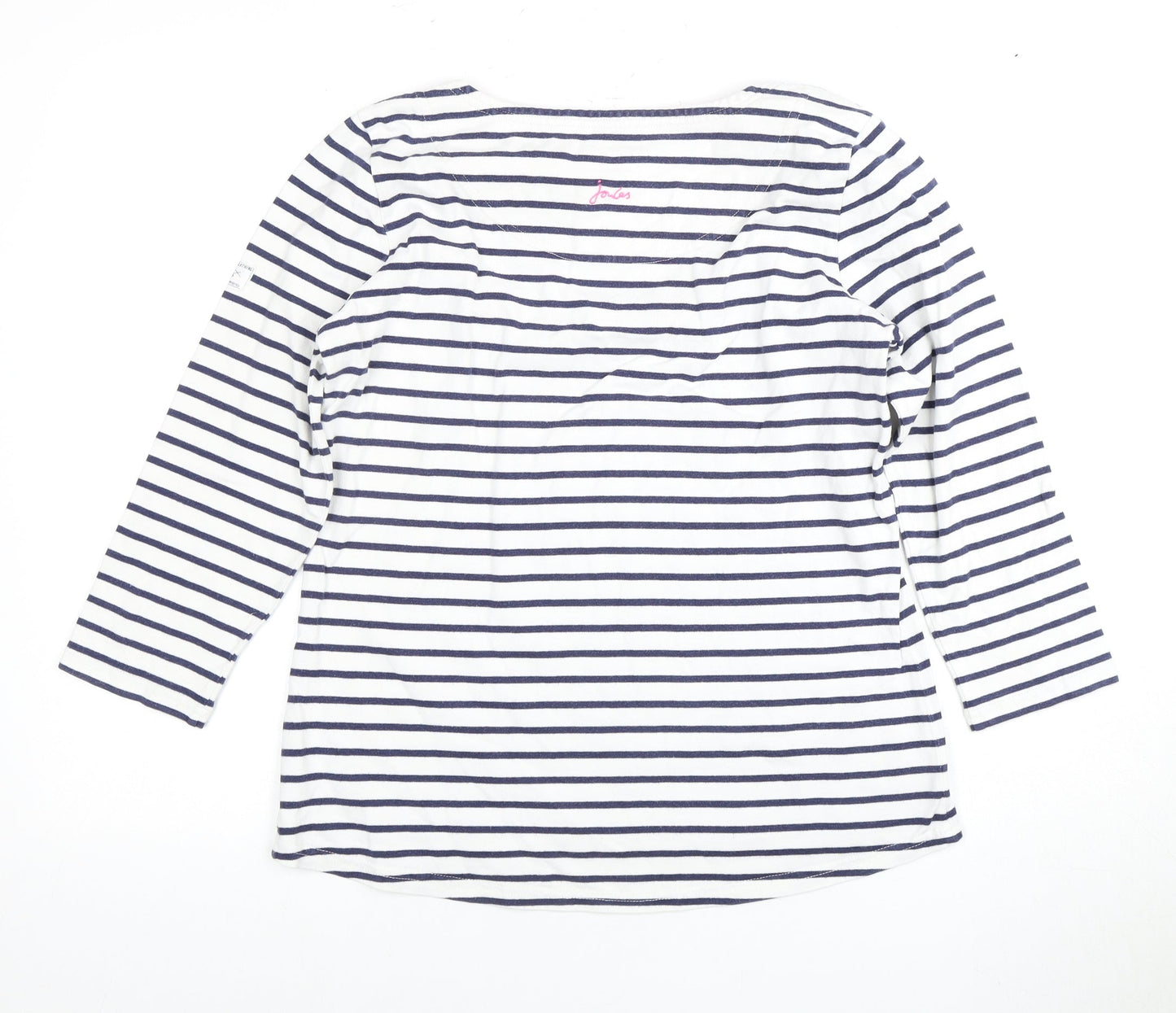 Joules Women's Blue Striped T-Shirt Size 12