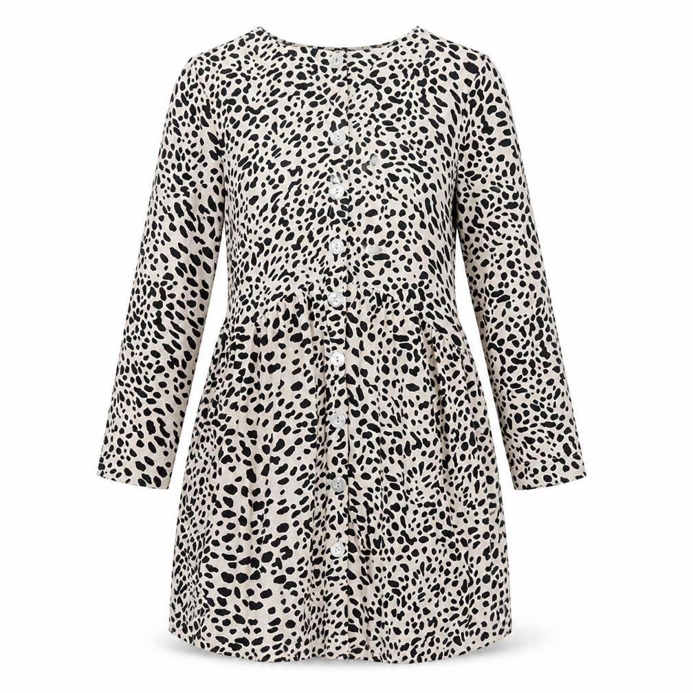 Girl In Mind Women's Black Animal Print A-Line Dress Size 10