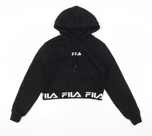 Fila Girls Black Logo Pullover Hoodie 3XS