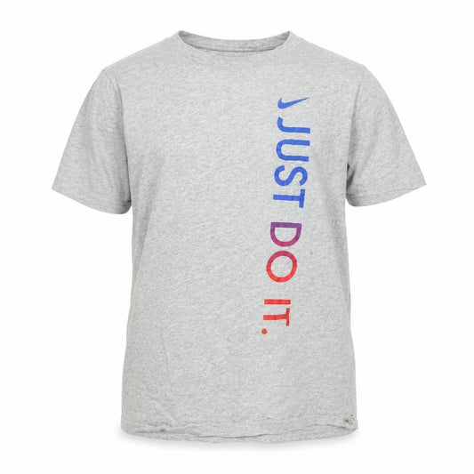 Nike Boys Grey Logo T-Shirt - Medium, Casual Style
