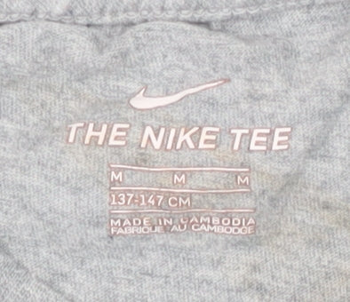 Nike Boys Grey Logo T-Shirt - Medium, Casual Style