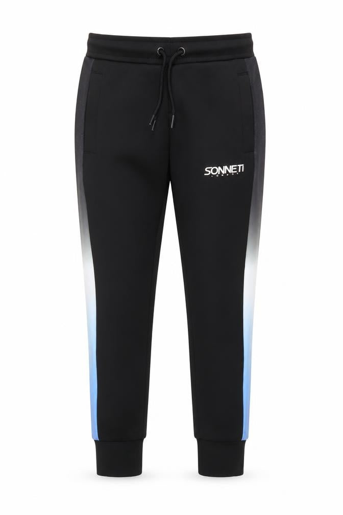 Front view of Sonneti boys’ black jogger trousers, size M