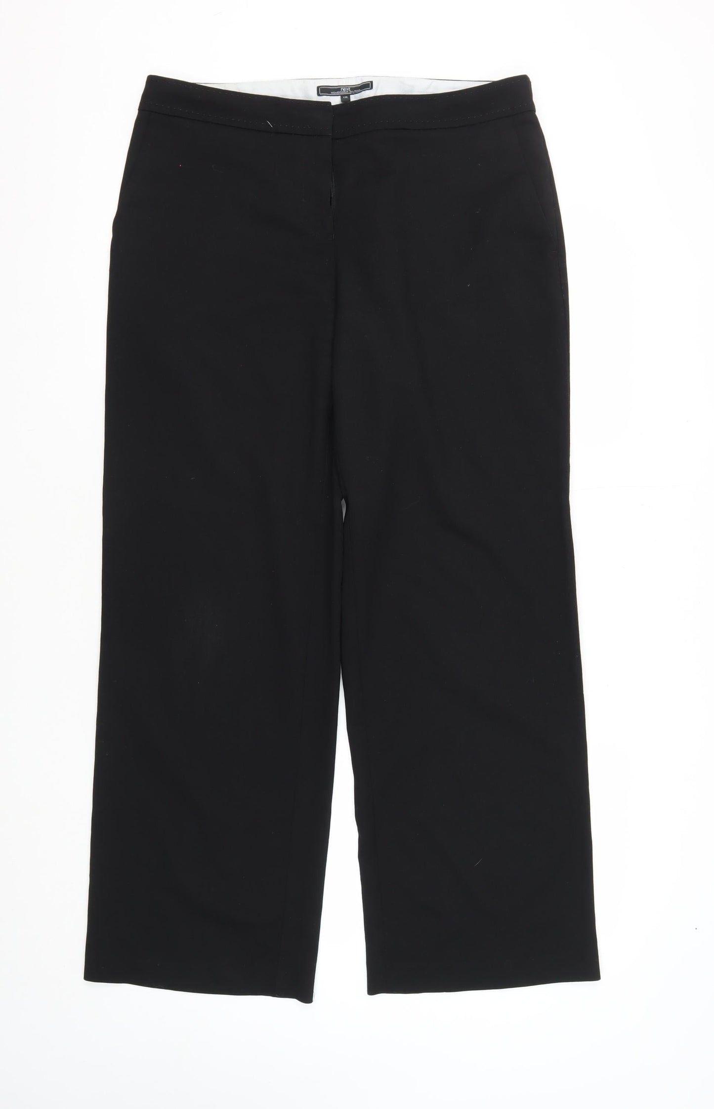 Next Women's Black Regular Fit Trousers Size 12