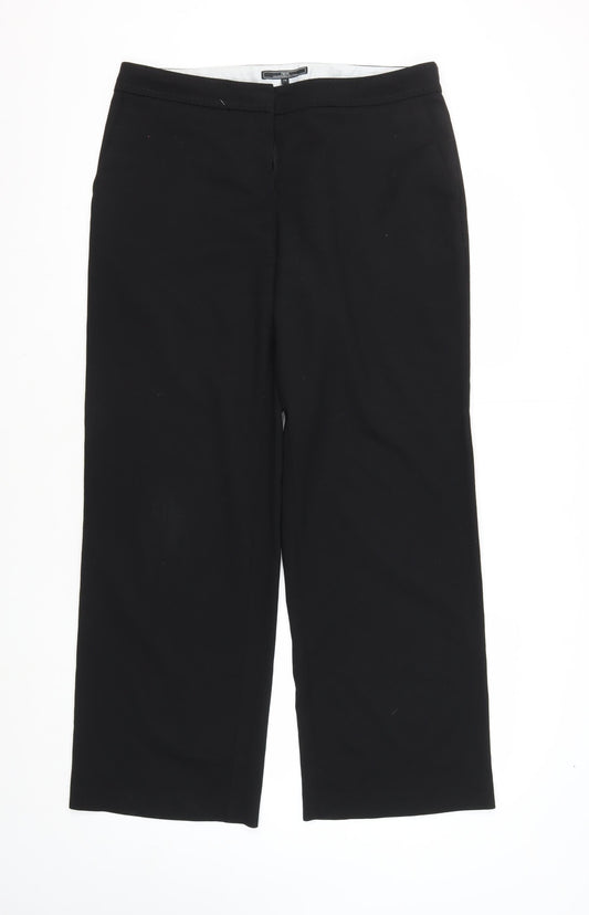 Next Women's Black Regular Fit Trousers Size 12